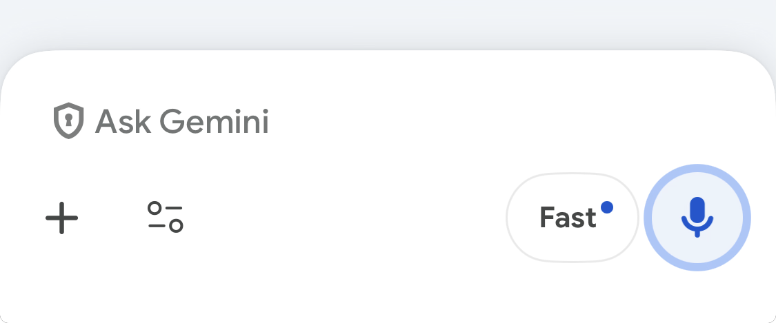 Gemini Live button