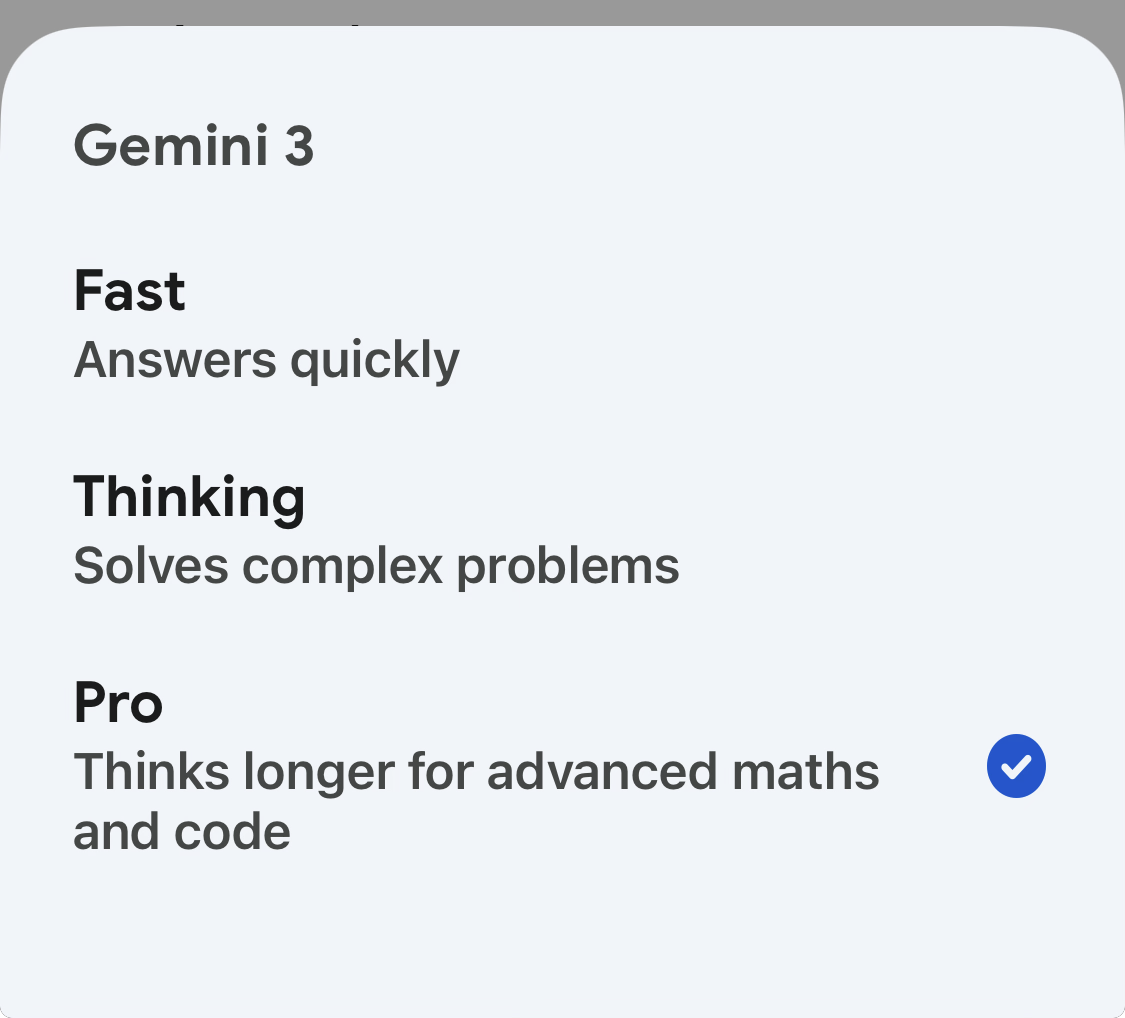 Gemini plan / upgrade screen (if visible)